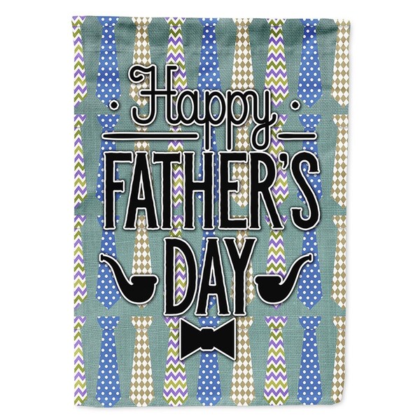 Carolines Treasures Happy Fathers Day Neckties Garden Size Flag - BB5437GF