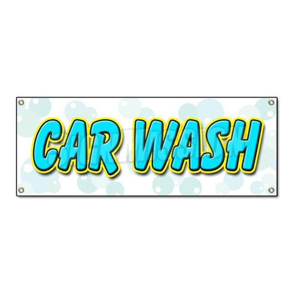 Signmission CAR WASH BANNER SIGN washing detail wax signs detailing auto self serve - B-CAR WASH