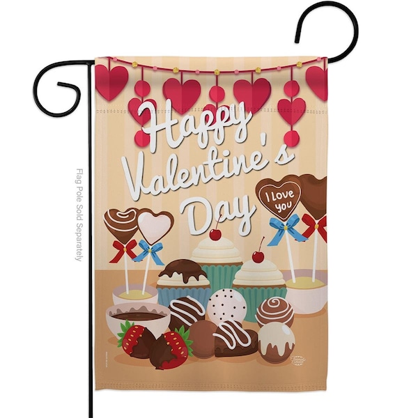 Cuadrilatero Sweet Valentines Day Springtime Double-Sided Decorative Garden Flag, Multi Color - CU3888988