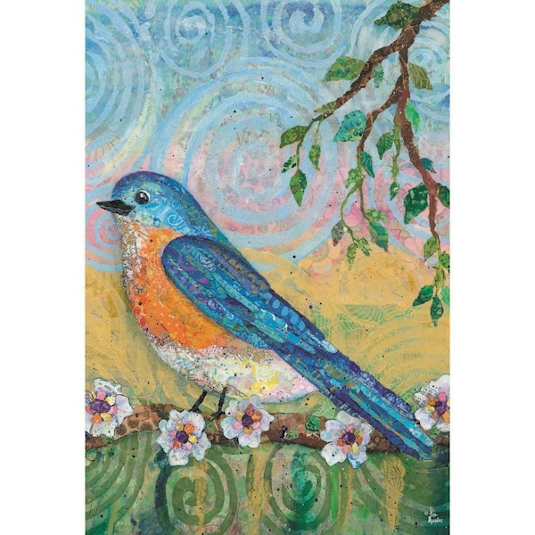 Nunc Patio Supplies 13 x 18 in. Bluebird Polyester Garden Flag - NU2563644