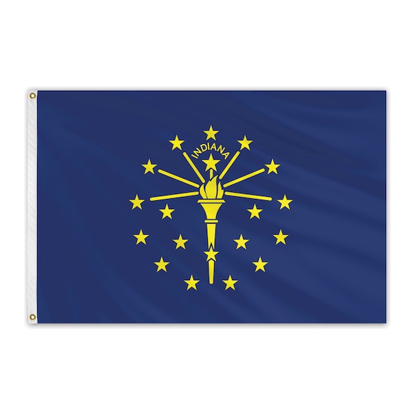 Global Flags Unlimited Indiana Outdoor Poly Max Flag 5'x8' - 200982