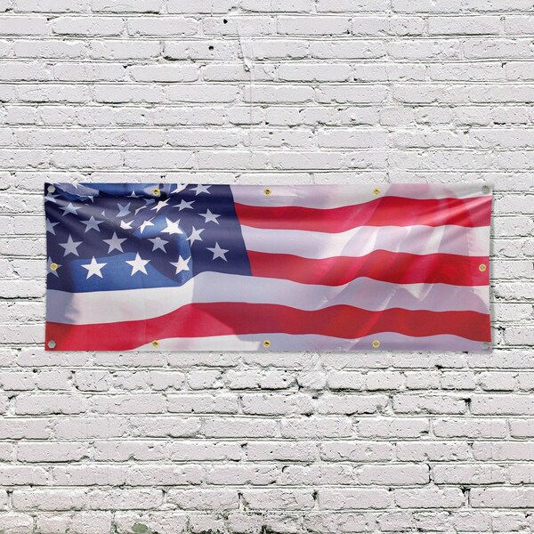 Signmission American Flag, 48 Inch x 120 Inch, Vinyl Banner - B-120-30461