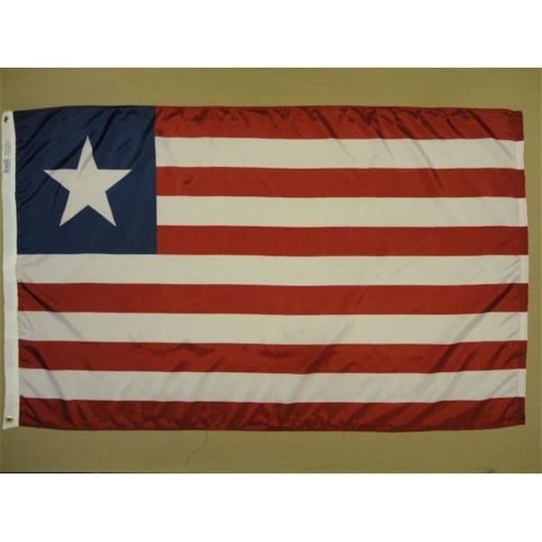 Annin Flagmakers Annin Flagmakers 194878 4 ft. X 6 ft. Nyl-Glo Liberia Flag - 194878