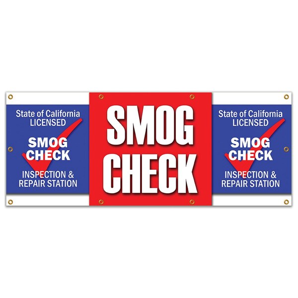 Signmission Smog Check, 36 Inch x 96 Inch, Banner - B-96 SMOG CHECK