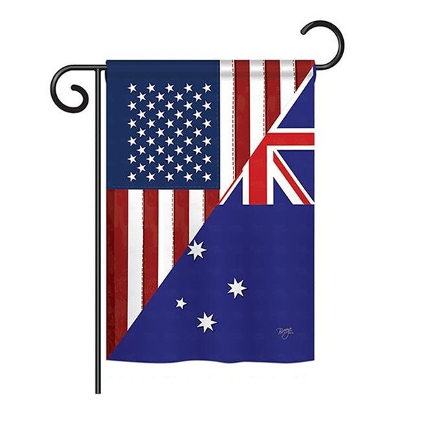 Gardencontrol US Australia Friendship Flag - s of the World - Everyday US Friendship Impressions Decorative Vertical Garden Flag - 13 x 18.5 in. - GA928424