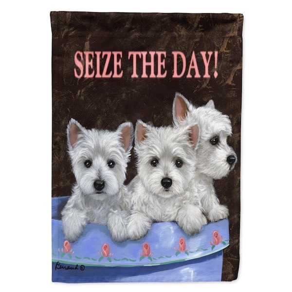Carolines Treasures 11 x 0.01 x 15 in. Westie Seize the Day Garden Flag - PPP3232GF