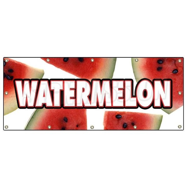 Signmission WATERMELON BANNER SIGN fruit stand farmers market signs produce - B-120 WATERMELON