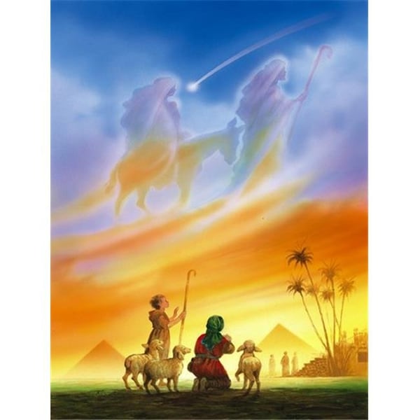 Carolines Treasures Carolines Treasures APH0939CHF Shepherds Being Guided Christmas Flag Canvas House Size - APH0939CHF