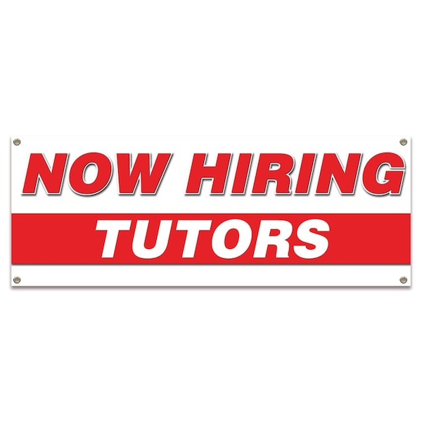 Signmission Now Hiring Tutors Banner Apply Inside Accepting Application Single Sided - B-30318