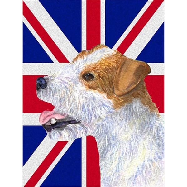 Patioplus Jack Russell Terrier With English Union Jack British Flag Flag Garden Size - PA248062