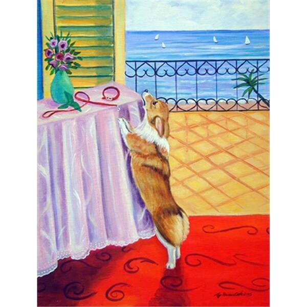 Patioplus 11 x 15 In. Corgi Flag; Garden Size - PA245682