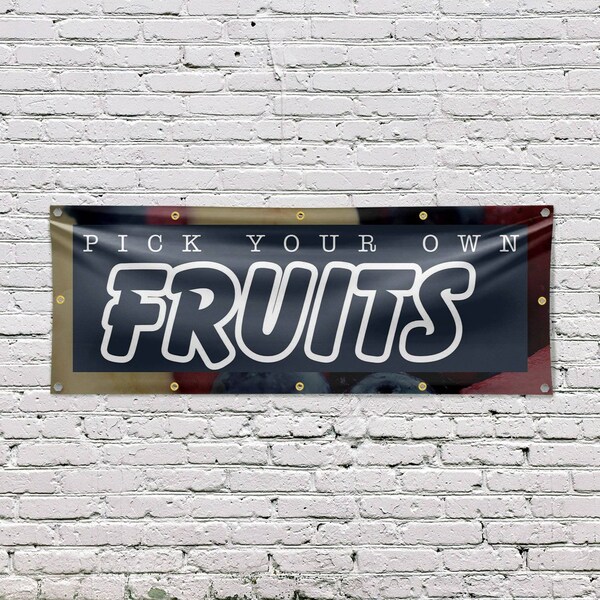 Signmission Pick Your Own Fruits, 48 Inch x 120 Inch, Vinyl Banner - B-120-30791