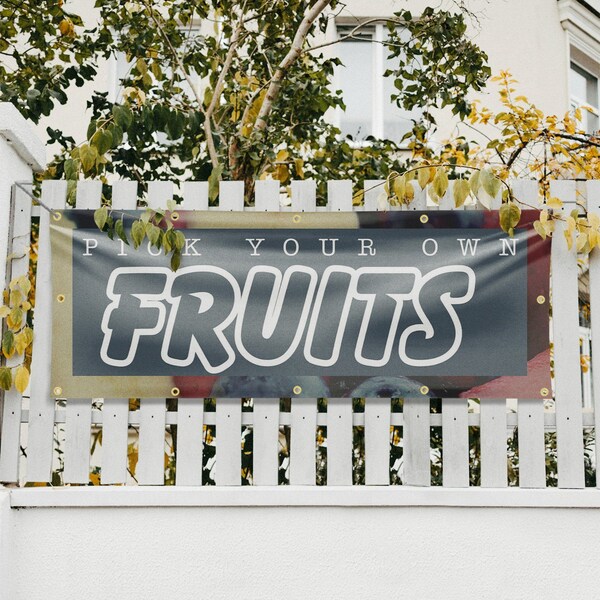 Signmission Pick Your Own Fruits, 48 Inch x 120 Inch, Vinyl Banner - B-120-30791