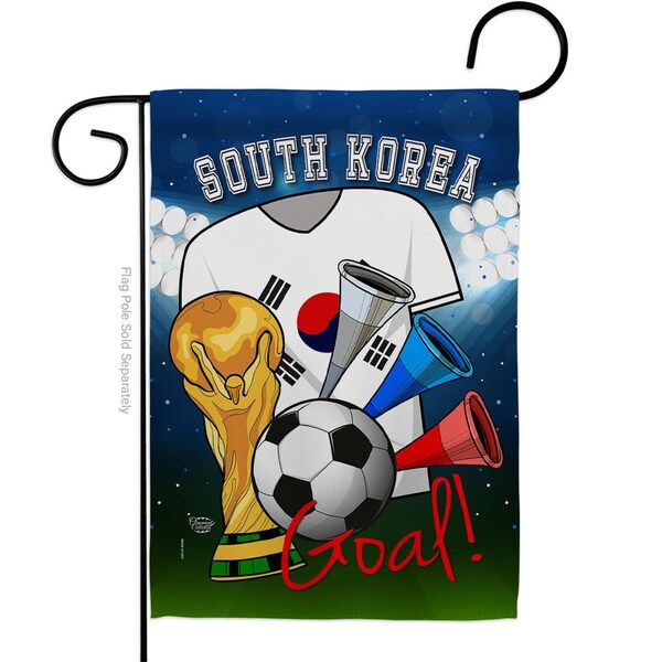 Cuadrilatero World Cup South Korea Soccer Sports 13 x 18.5 in. Double-Sided Decorative Vertical Garden Flags for - CU4079987