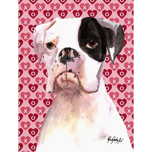 Patioplus Cooper Love and Hearts Boxer Flag Canvas House Size - PA3431627