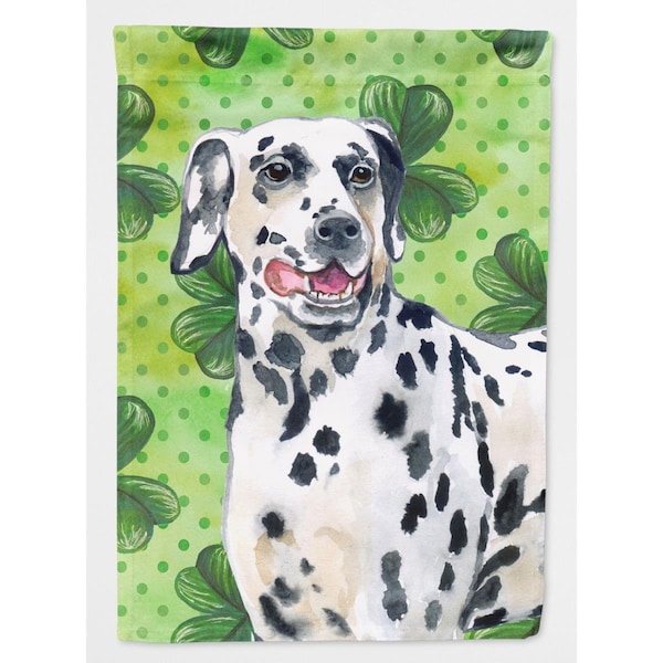 Carolines Treasures Dalmatian Saint Patricks Flag - Garden Size - BB9827GF