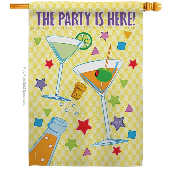Gardencontrol Party Celebration Double-Sided Garden Decorative House Flag, Multi Color - GA3914799
