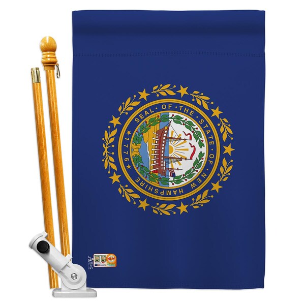 Cosa 28 x 40 in. New Hampshire States Impressions Decorative Vertical House Flag Set - CO4120299