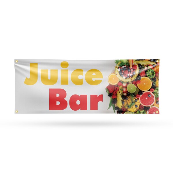 Signmission Juice Bar, 18 Inch x 48 Inch, Vinyl Banner - B-30715