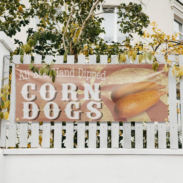 Signmission Corn Dogs, 24 Inch x 72 Inch, Vinyl Banner - B-72-30529