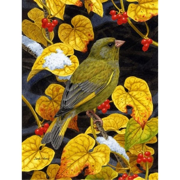 Patioplus European Greenfinch Flag Garden Size - PA251710