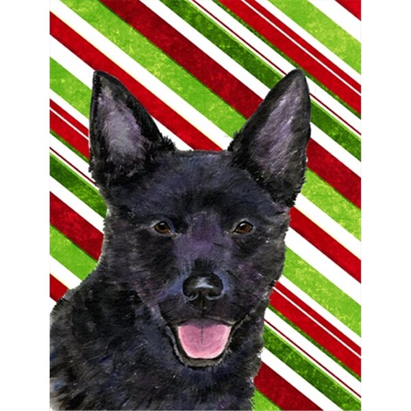 Patioplus 11 x 15 In. Australian Kelpie Candy Cane Holiday Christmas Flag; Garden Size - PA251980