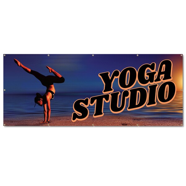Signmission Yoga Studio, 48 Inch, Banner - B-120-30442