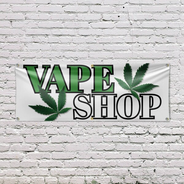Signmission Vape Shop, 24 Inch x 72 Inch, Vinyl Banner - B-72-30907