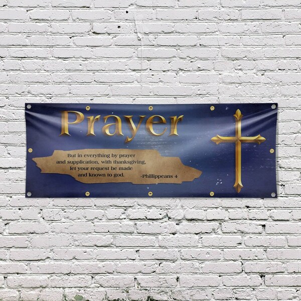 Signmission Jesus Prayer, 48 Inch x 120 Inch, Vinyl Banner - B-120-30710