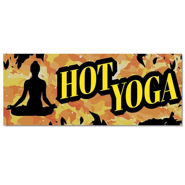 Signmission Hot Yoga, 48 Inch, Banner - B-120-30394