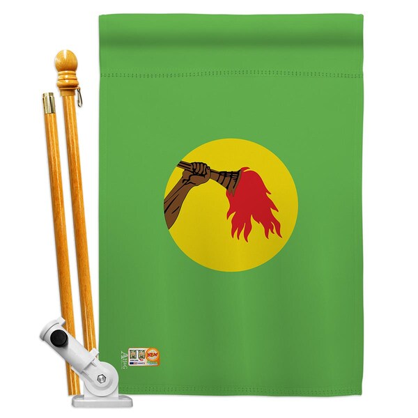 Cosa 28 x 40 in. Zaire Flags of the World Nationality Impressions Decorative Vertical House Flag Set - CO4132798