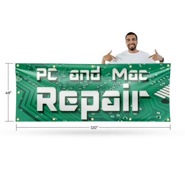 Signmission PC and Mac Repair, 48 Inch x 120 Inch, Vinyl Banner - B-120-30781