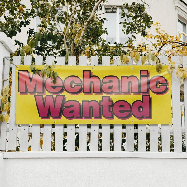 Signmission Mechanic Wanted, 48 Inch x 120 Inch, Vinyl Banner - B-120-30734