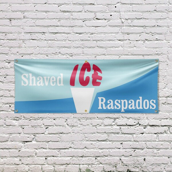 Signmission Shaved Ice Raspados, 24 Inch x 72 Inch, Vinyl Banner - B-72-30853