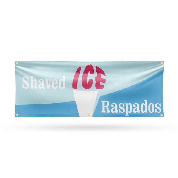 Signmission Shaved Ice Raspados, 24 Inch x 72 Inch, Vinyl Banner - B-72-30853