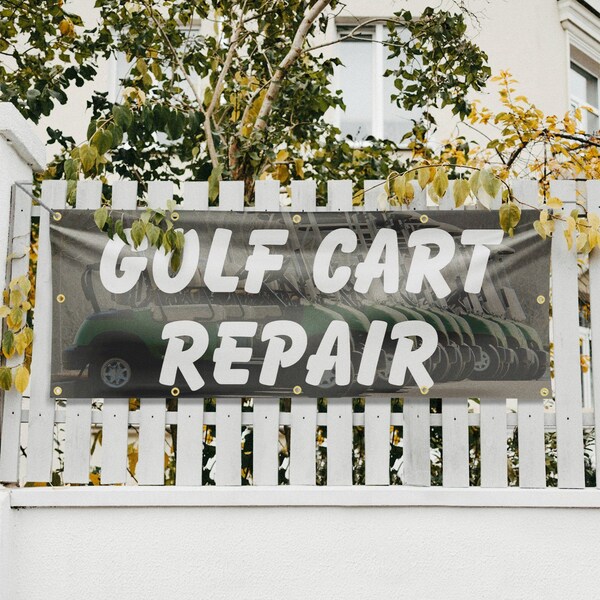 Signmission Golf Cart Repair, 48 Inch x 120 Inch, Vinyl Banner - B-120-30676