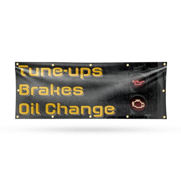 Signmission Tune Ups Brakes Oil Change, 48 Inch x 120 Inch, Vinyl Banner - B-120-30897