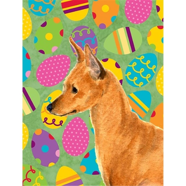 Patioplus 11 x 15 in. Min Pin Easter Eggtravaganza Garden Size Flag - PA245650