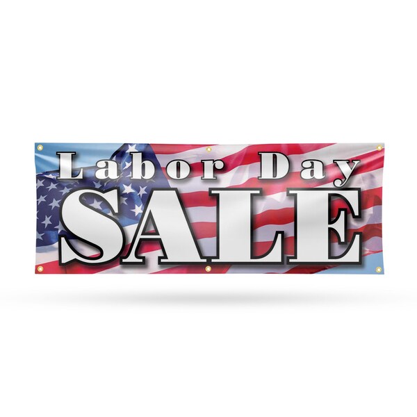 Signmission Labor Day Sale, 24 Inch x 72 Inch, Vinyl Banner - B-72-30722