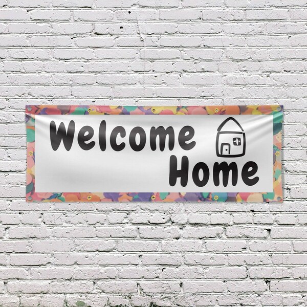 Signmission Welcome Home, 48 Inch x 120 Inch, Vinyl Banner - B-120-30937