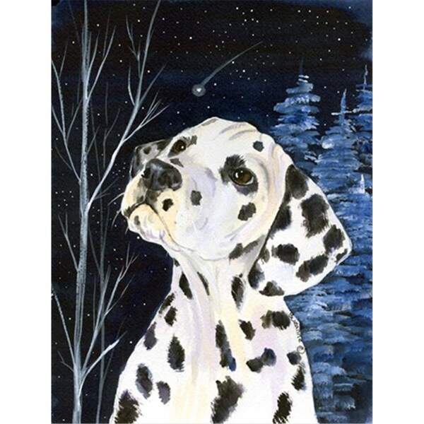 Carolines Treasures Starry Night Dalmatian Flag Canvas - House Size - SS8370CHF