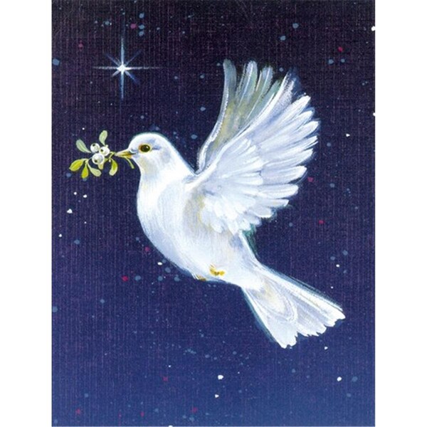 Patioplus Peace Dove with the Olive Branch Flag Canvas House Size - PA55712
