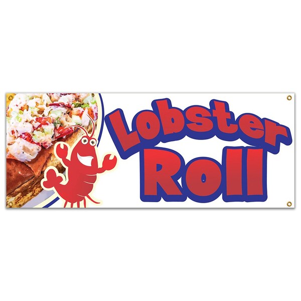 Signmission Lobster Roll, 18 Inch x 48 Inch, Banner - B-LOBSTER ROLL19