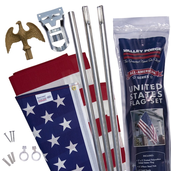 Valley Forge Valley Forge American Flag Kit 36 in. H X 60 in. W - AA-US1-1