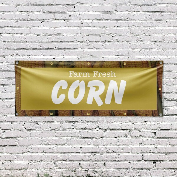 Signmission Farm Fresh Corn, 48 Inch x 120 Inch, Vinyl Banner - B-120-30589