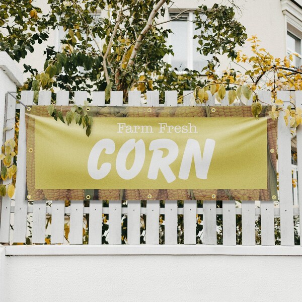 Signmission Farm Fresh Corn, 48 Inch x 120 Inch, Vinyl Banner - B-120-30589