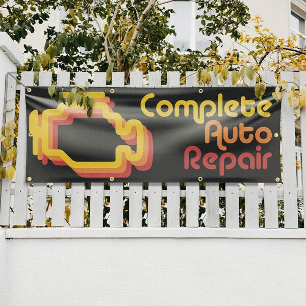 Signmission Complete Auto Repair, 36 Inch x 96 Inch, Vinyl Banner - B-96-30524
