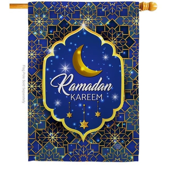 Ornament Collection Ornament Collection H192392-BO 28 x 40 in. Ramadan Kareem House Flag with Religious Faith Double-Sided Decorative Vertical Decoration Banner Garden Yard Gift - H192392-BO