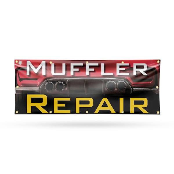 Signmission Muffler Repair, 48 Inch x 120 Inch, Vinyl Banner - B-120-30744