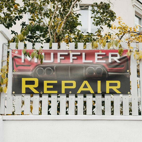 Signmission Muffler Repair, 48 Inch x 120 Inch, Vinyl Banner - B-120-30744